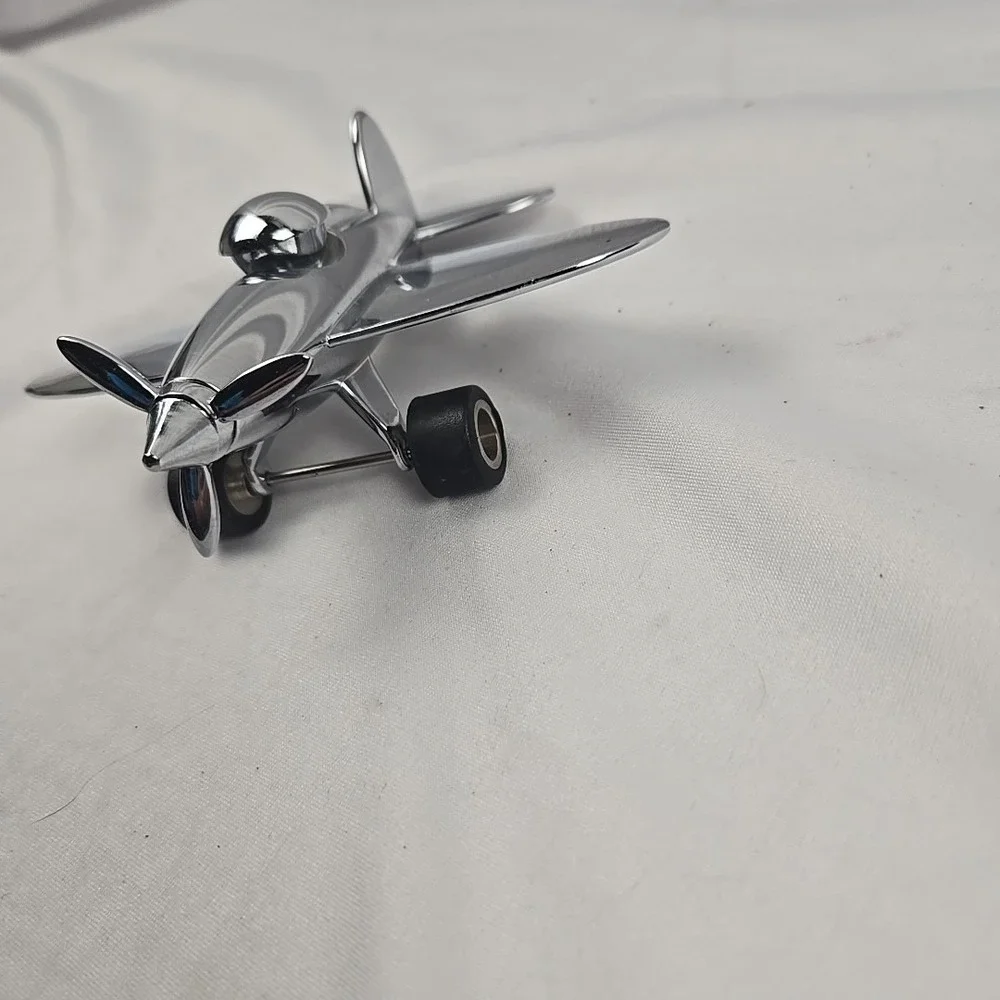 TROIKA Germany Polished Metal Airplane Magnetic‎ Paperweight / Desk Decor